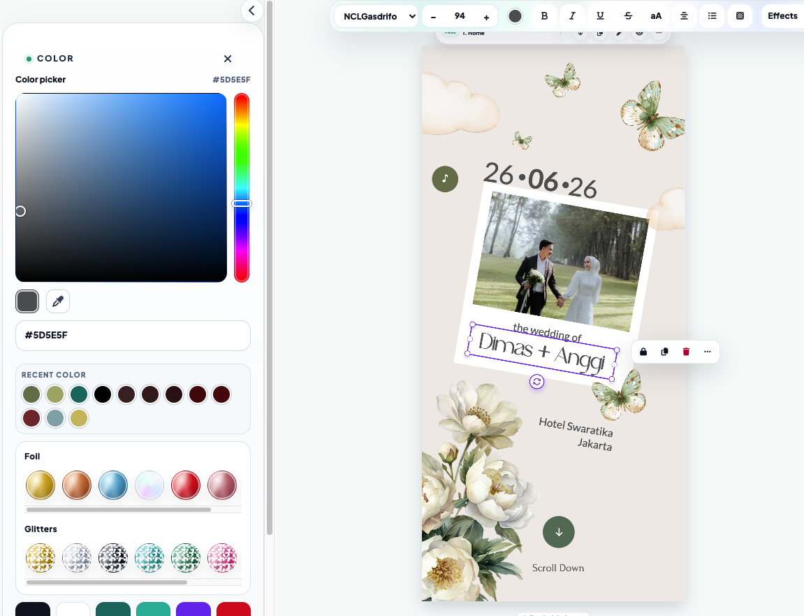 Preview editor AdaAcara 2