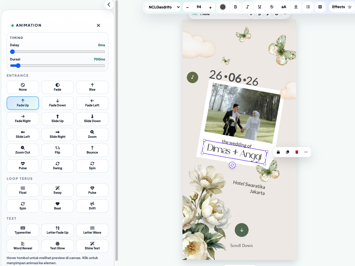 Preview editor AdaAcara 3