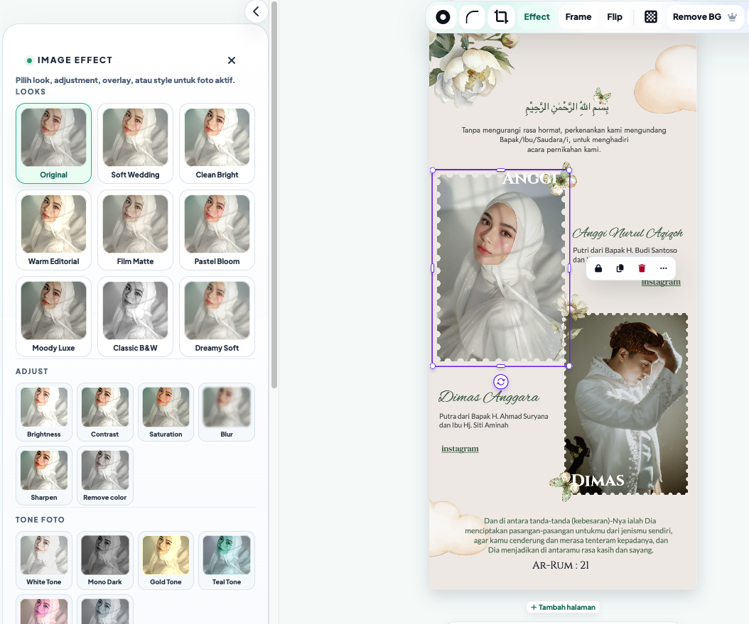 Preview editor AdaAcara 4