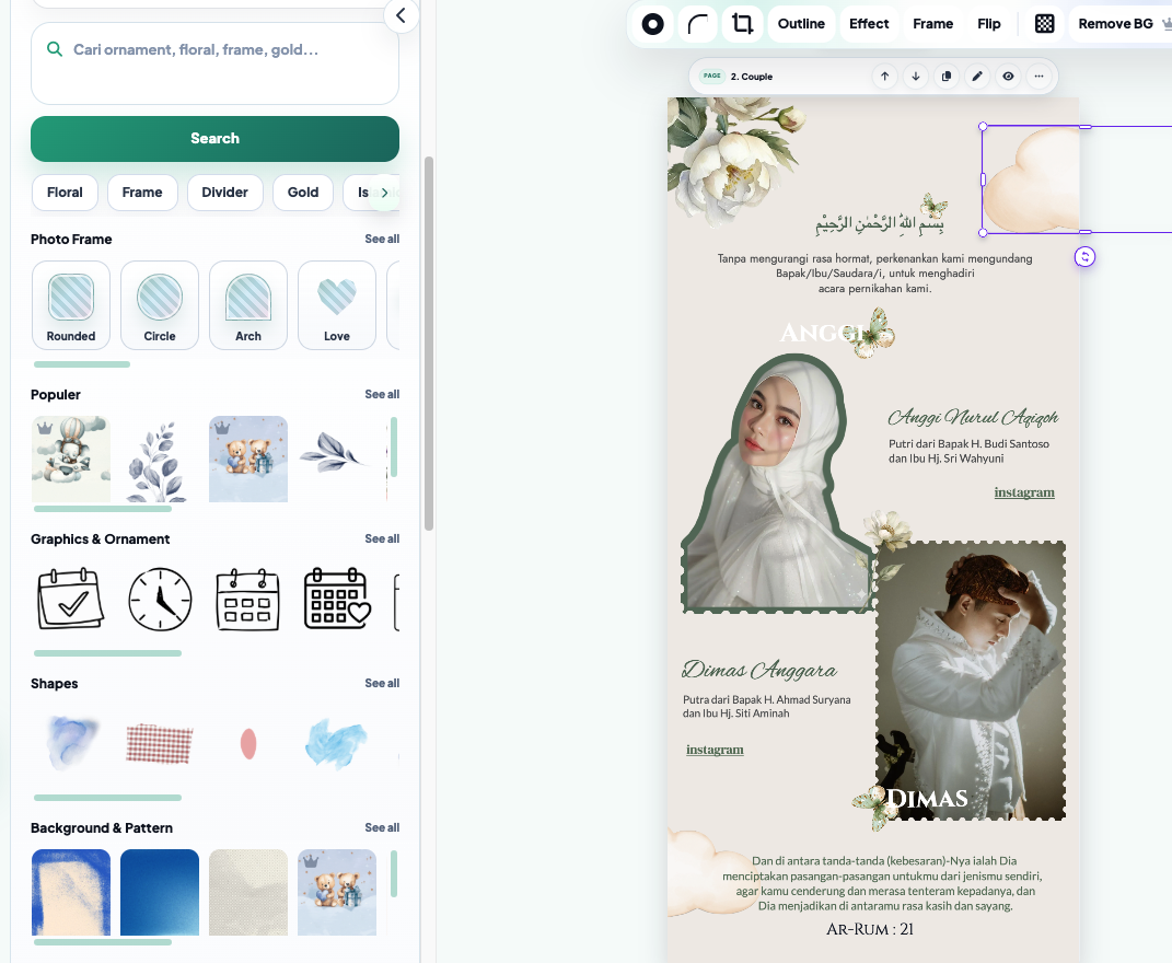 Preview editor AdaAcara 6
